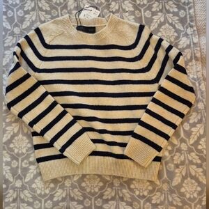 Striped Cream and Black Sweater
